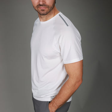 front of white dink tee