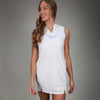 Mandarin Collar Dress | White