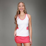 white and pink racrback