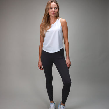 white performance tank top loose fit 