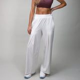 front of white pleated pant 